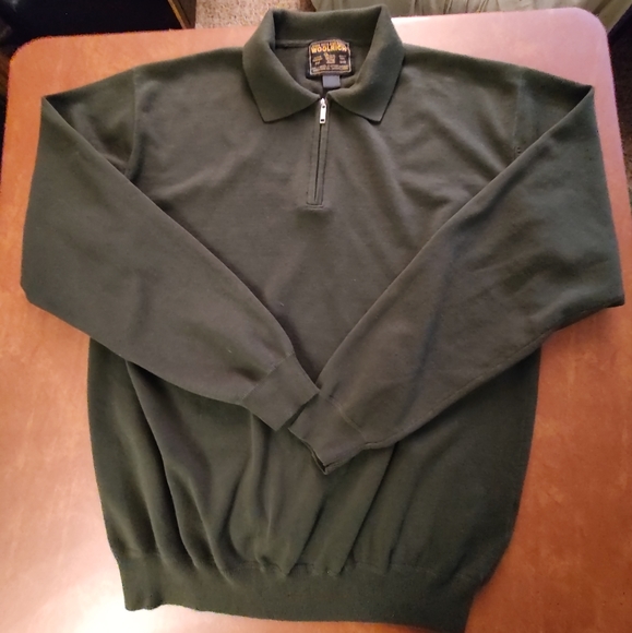 Woolrich Quarter zip pullover sweater. Dark olive green. Size XL. - Picture 8 of 8